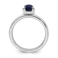 thumbnail image 2 of Bague en Argent Sterling Stackable Expressions Poli Bleu Lapis Taille 6, 2 of 3