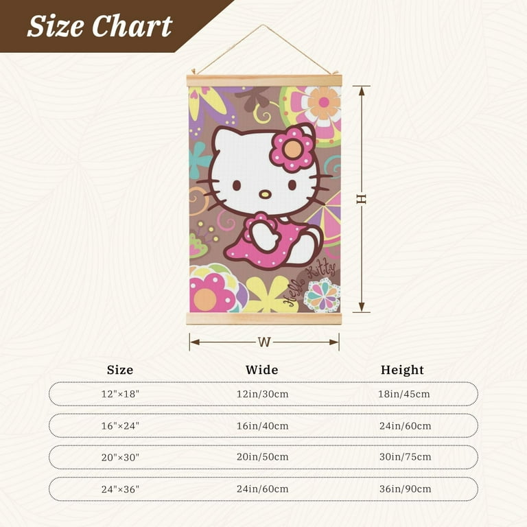 Shaft Hanging Banner Hello Kitty Poster Wall Canvas Artwork With