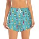 thumbnail image 2 of Balery Gnomes Holding Fruits Pantalones cortos deportivos para mujer con forro y dos bolsillos, elásticos, para entrenamiento, gimnasio, yoga-X-Large, 2 of 7