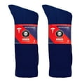thumbnail image 6 of 6 Pairs of Big and Tall Diabetic Cotton Neuropathy Crew Socks (Navy, Sock Size 13-16), 6 of 6
