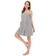 thumbnail image 3 of Vestido de baño o ducha para mujer, ligero, con tirantes y cierre, hasta la rodilla, 3 of 5