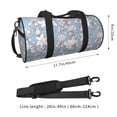 thumbnail image 4 of Xecao Lily Flower print Round Travel Duffel Bag is a foldable gym bag with an inner pocket, perfect for travel sports, 4 of 8