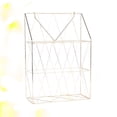 thumbnail image 5 of Linaichen wall shelf Mail Organizer Wall Mount Key Holder Hanging Basket Golden, 5 of 9