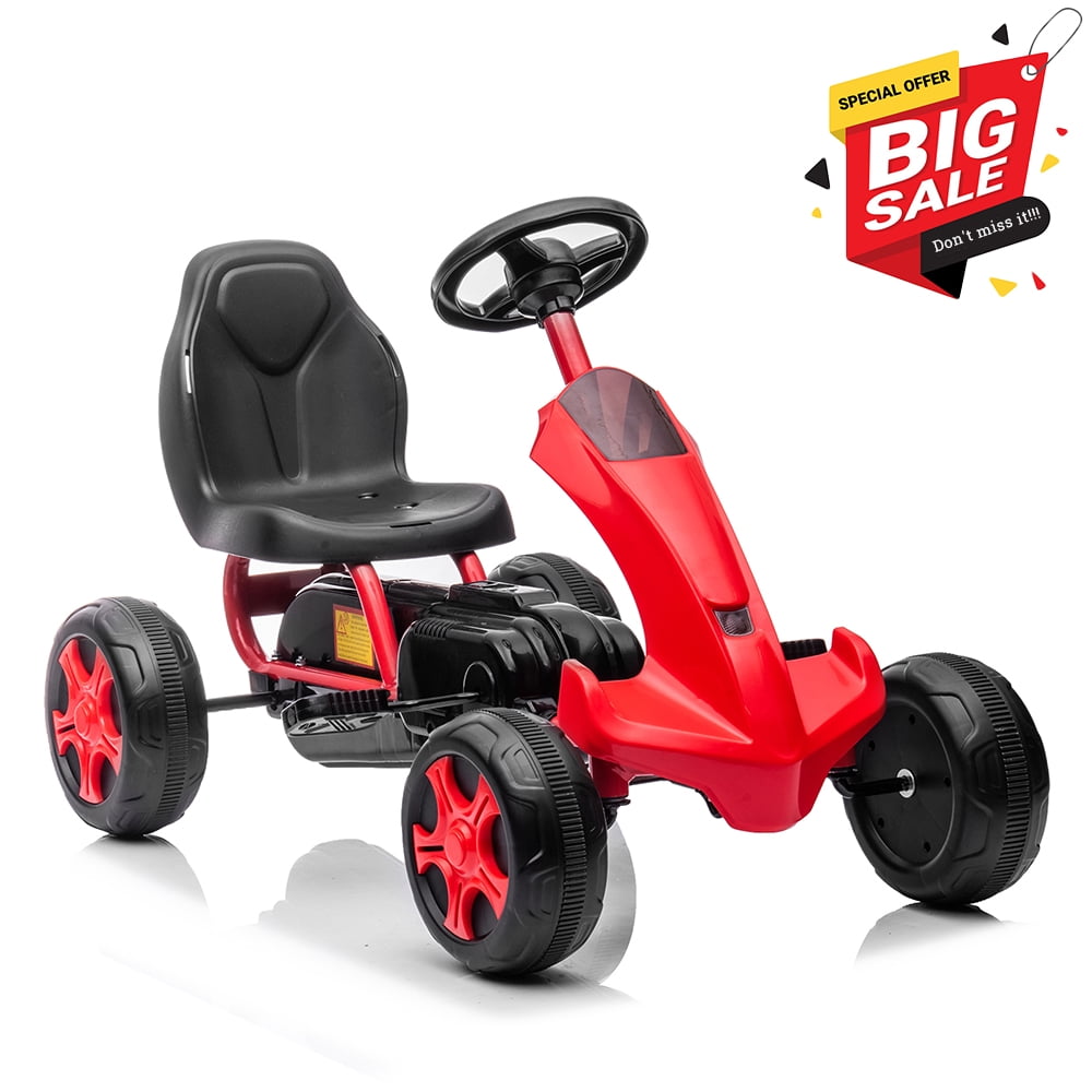 XJD Electric Go Kart 12V 7Ah Battery Powered Pedal Go Karts for 3+ Kids  Adults on Car Electric Vehicle Car Racing Drift Car for Boys Girls with  Bluetooth/FM and Remote Control, Red 