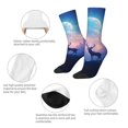 thumbnail image 4 of Fotbe Night Sky Elk Calcetas Largas con Estampado para Hombre y Mujer – Calcetas de Compresión Transpirables y Elásticas, Viajar y Uso Diario Talla 5-11, 4 of 6