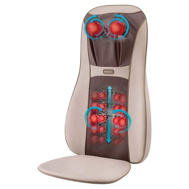 HoMedics, Shiatsu Elite Pro Massage Cushion With Heat | Full Back Kneading  Shiatsu or Rolling Massage | Optional Heat & Height Adjustment | Programmed