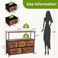 thumbnail image 6 of JOINSUN 5 Fabric Drawers, TV Cabinet Stand for 115 cm TV, Adjustable Feet Drawer Cabinet for Bedroom, Rust, 6 of 6