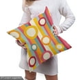 thumbnail image 5 of Ambesonne Retro Fabric by the Yard Upholstery, Stripes and Circles, 2 Yards, Multicolor, 5 of 5