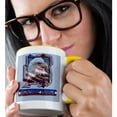thumbnail image 2 of 3drose, Welcome Home Patriotic Eagle, 11oz Two-tone Yellow Mug, 2 of 6