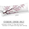 thumbnail image 3 of Cherry Blossom Body Pillow Cover Japanese Cherry Blossoms Flourishing,Pink Flower Long Pillow Case with Zipper Decorative Bedding Pillowcase Farmhouse Pillow Covers for Couch,Sofa 20"x54", 3 of 6