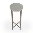 thumbnail image 7 of Nigella White Marble And Silver Cross Legs Side Table, 7 of 7