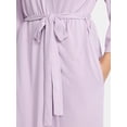 thumbnail image 4 of Lissome Women's Ultra Soft Stretchy Knit Belted Wrap Robe, Sizes S-3X, 4 of 5