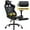 Black Massge Chair with Footrest, variant on NiamVelo PC Gaming Chair Massage Office Chair Adjustable Computer Chair with Lumber Support for Adults and Kids 250lbs capacity,Blue