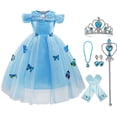 thumbnail image 1 of Princess Butterfly Dress Party Dress Up Costume, 1 of 6
