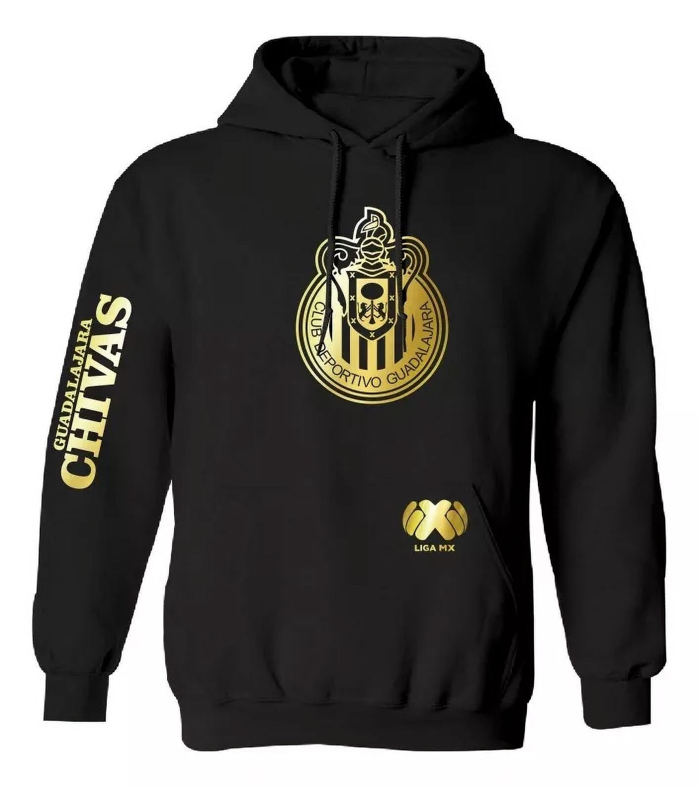 Sudadera Negra Chivas Guadalajara Liga Mx Modelo Gold | Walmart en línea