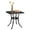 Black, variant on PINDEE Cast Aluminum Outdoor Side Table with Umbrella Hole, All Weather Round Patio Bistro Table,The appearance is exquisite, fashionable, and high-end.(White)