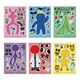 thumbnail image 1 of 12 Sheets Cartoon DIY Stickers Funny Interesting Puzzle Sticker for Birthday Party Favors, 1 of 5