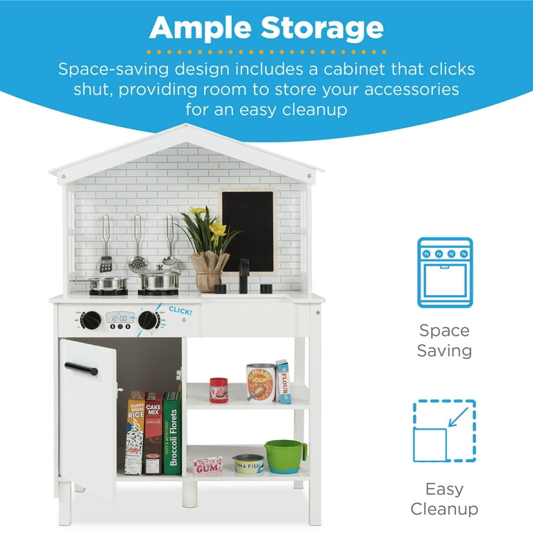 Best Choice Products Farmhouse Play Kitchen Toy for Kids w