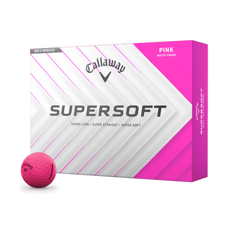 Callaway SuperSoft 2025 Golf Balls 12pk, Matte Pink