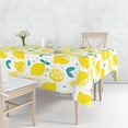thumbnail image 3 of Lemon Tablecloth Yellow Lemons Table Cloth for Rectangle Tables Watercolor Fruit Leaves Indoor Outdoor Picnic Waterproof Resistant Table Covers for Kitchen Dining/Party,60 x 84 Inches, 3 of 5