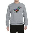 thumbnail image 2 of Wild Bobby, Colorful Dachshund Is My Spirit Animal Lover Unisex Crewneck Graphic Sweatshirt, Heather Grey, 3XL, 2 of 3