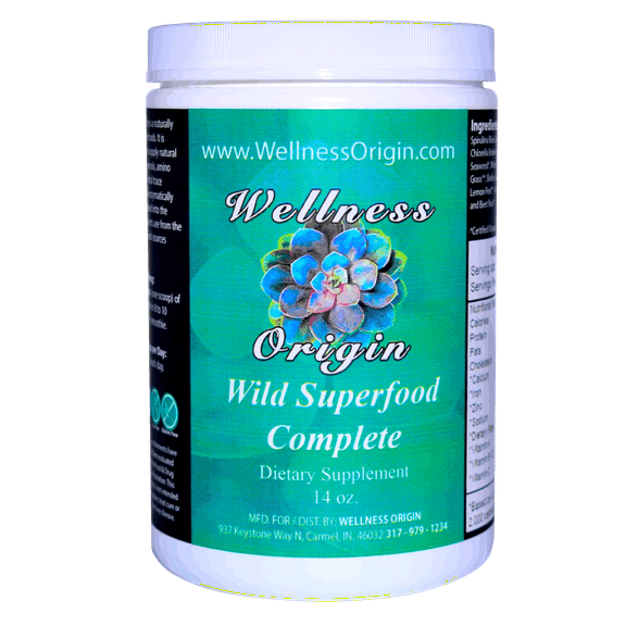 Wellness Origin Wild Superfood Complete | Organic Full Spectrum Plant Based Daily Nutrition Supplement, 14 oz