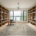 thumbnail image 2 of ODIKA 9'x12' Washable Area Rug Non-Shedding, Easy Care Farmhouse Brindle Distressed Vintage Border Cow Spotted Print Playful Expressive for Master Suite, California King, Under Bed, 2 of 7