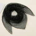 thumbnail image 4 of Women's Glitter Decor Head Scarf, Rhinestone Head Scarf, Soft Glitter Rhinestone Long Scarf Shawls, 4 of 7