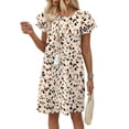 thumbnail image 4 of WIHOLL Summer Dresses for Women Mini Dresses 2026 Sundresses Spring Casual Western Crewneck Ruffle Short Sleeve Beach Vacation Clothes, 4 of 10