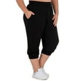 thumbnail image 6 of Athletic Works Women's Plus French Terry Athleisure Capri Jogger Pants, size 1X-5X, 6 of 8