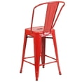 thumbnail image 4 of Bowery Hill Metal 24'' Counter Stool in Red, 4 of 4