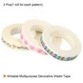 thumbnail image 3 of Unique Bargains Autocollant de Maquillage Washi Tape 8mmx10m - Flèche, Cœur, Pattes 3 Rouleaux, 3 of 5