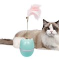 thumbnail image 3 of Juguete de plumas para gatos Juguete para gatos Bola de vaso de 360°, con plumas de colores y cascabeles para atraer la atención de tu gato Juguete novedoso, 3 of 5