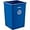 Blue, variant on HOMEZY-US Square Plastic Garbage Can, 35 Gallon Capacity, Indoor/Outdoor Rated, 19-1/2"W x 19-1/2"D x 27-4/5"H, Utility Trash Can, No Lid, Gray
