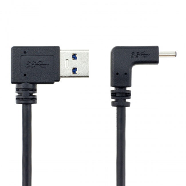 USB 3.1 USB-C Up & Down Angled to 90 Degree Down Angled A Male Data Cable TW 