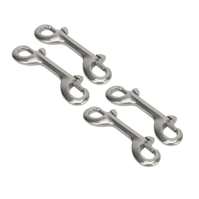 Crochets à Vis Double Extrémité en Acier Inoxydable 316, Clip de Chaîne en Forme de B Résistant pour Cordes Chaînes Sangles, Yacht Plongée, Usage Domestique, Ferme, Récréatif