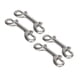 thumbnail image 4 of 4PCS Double Ended Bolt Snap Hooks Marine Grade 316 Stainless Steel B Shape Chain Clip for Ropes Chains Straps Length: 100mm/3.93in, Bearing: 90kg/198.41lb, 4 of 9
