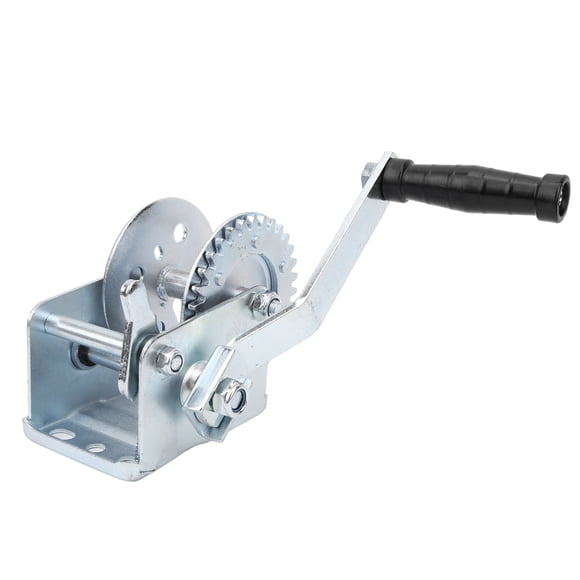 Greensen 600LBS Metal Trailer Capstan Hand‑cranking Winch Empty Bracket Accessory for Yacht Boat,Hand Winch,Iron Hand Winch