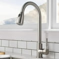 thumbnail image 6 of Kitchen Faucet, Stainless Steel Kitchen Sink Faucets with Pull Down Sprayer Without Deck Plate, 6 of 7
