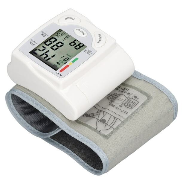 Monitor De Presión Arterial De Muñeca Brazalete Ajustable Alimentado Por USB Detección Automática De Frecuencia De Pulso Pantalla LCD Grande Esfigmomanómetro Digital Atención Médica Para Viajes A Casa
