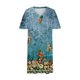 thumbnail image 4 of Vestido Corto de Verano Moda Grande Impresión de Manga Corta Cuello en V Bolsillo Mini Vestido para Casual Y Diario, 4 of 4