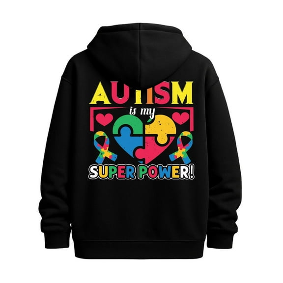 Autism Superpower hoodies funny humor for men sweatshirts black Regular Fit, Everyday Comfort, Comfortable Casualwear, Urban Style, comfortable vintage