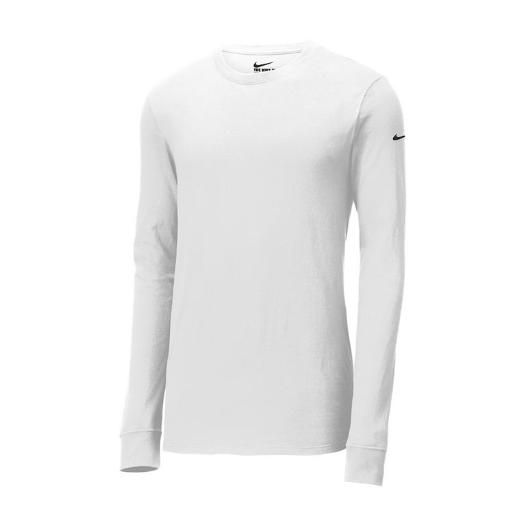 Riet bedrijf Botsing Nike Logo Dri FIT Men T Shirt, Long Sleeve Tee for Men, Crew Neck, Cotton,  Small Size, White - Walmart.com