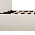thumbnail image 4 of Archie Puffy Grounded Upholstered Platform Bed Queen Oatmeal Light Beige Chenille, 4 of 11