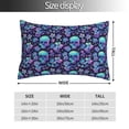 thumbnail image 2 of Kdxio Cotton Pillow Cases 14"x20" Pillowcases,Soft and Breathable Bedroom Pillow Cases-Blue Flower Skull-No Pillow Core, 2 of 5
