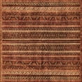 thumbnail image 1 of Ahgly Company Indoor Square Abstract Orange Modern Area Rugs, 6' Square, 1 of 4