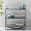 MoDRN Scandinavian Soren Metal Base Console Table