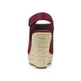thumbnail image 2 of BLISSFUL STEP Sandales Compensées à Plateforme Espadrilles pour Femmes Bourgogne 6, 2 of 7