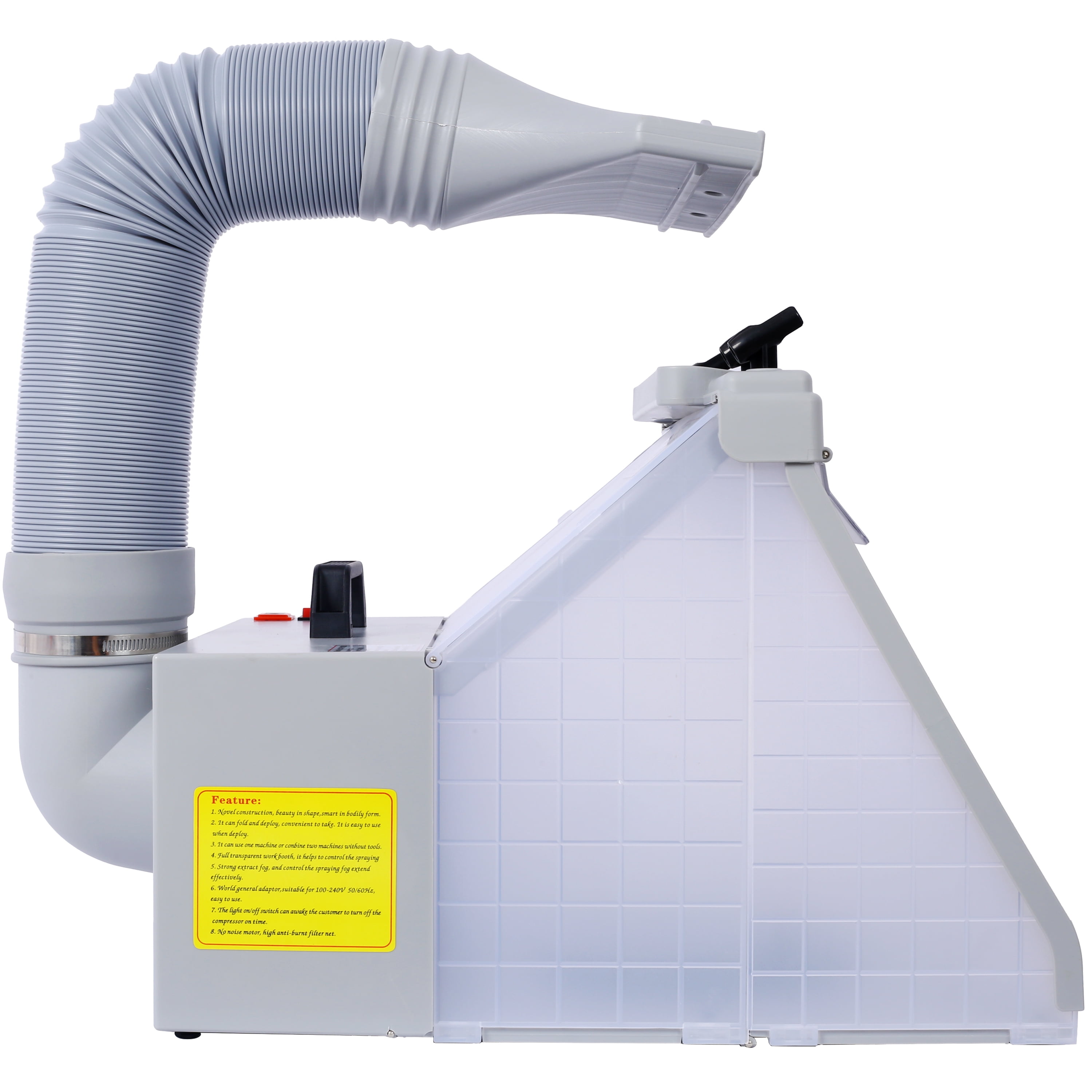 Olurrisa Portable Airbrush Spray Booth Kit, Airbrush Paint Booth for Models, Includes 3 Led Lights, 4 Airbrush Holders and 1 Paint Holder, for Crafts Airbrushing, Cake Decorations