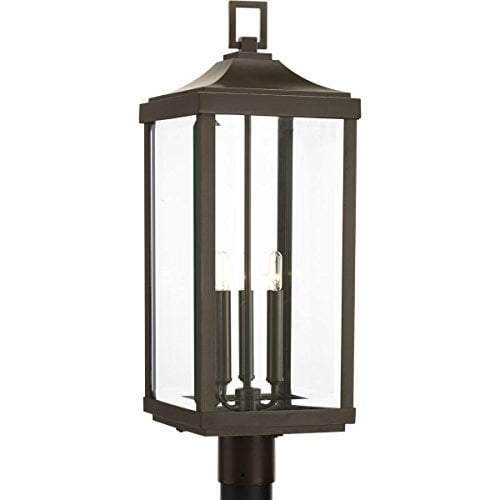 Progress Lighting P540004-020 Gibbes Street Three-Light Post Lantern, Black